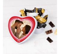 Wanapix | Boîte de Chocolats Personnalisée Photo et Texte | 22 Chocolats barre de chocolat | Coffret Chocolat Cœur | Idee Cadeaux Saint-Valentin | Cœur - 16x15x5 cm | Amour