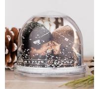 Wanapix | Boule à Neige Personnalisée avec 2 Photos | Cadeau Original |Boule à Neige Noël/Saint Valentin/l'anniversaire/Amoureux| 8,5x9 cm