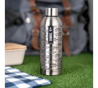 Wanapix | Bouteille en Acier Inoxydable avec Photo 100% Personnalisée | Couleur Argentée | 800 ml | Simple Paroi | Ajoutez Vos Photos et Textes | Sans Métaux Lourds | Personnalisation 360º