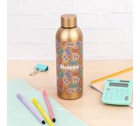 Wanapix | Bouteille en Acier Inoxydable avec Photo 100% Personnalisée | Couleur Dorée | 800 ml | Simple Paroi | Ajoutez Vos Photos et Textes | Sans Métaux Lourds | Personnalisation 360º