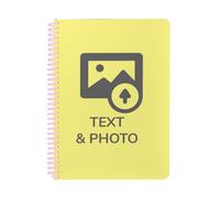 Wanapix | Cahier A4 Personnalisé | Inclut 100 Feuilles Quadrillées de 80 gr | Couverture 250 gr personnalisée avec Photo, Logos, Texte ou Designs | Cahier à Spirale Rose | 100% Personnalisé