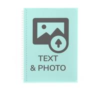 Wanapix | Cahier A5 Personnalisé | Inclut 100 Feuilles Blanches de 80 gr | Couverture 250 gr personnalisée avec Photo, Logos, Texte ou Designs | Spirale Transparente | 100% Personnalisé