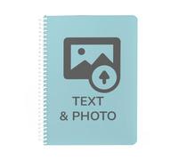 Wanapix | Cahier A5 Personnalisé | Inclut 100 Feuilles Quadrillées de 80 gr | Couverture 250 gr personnalisée avec Photo, Logos, Texte ou Designs | Spirale Transparente | 100% Personnalisé