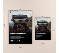 Wanapix | Calendrier 2026 Mural Personnalisé | En Français | Spirale Argenté | Chaque Mois avec une Photo Différente | Calendriers Originaux avec Vos Photos | A3 | Série