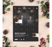 Wanapix | Calendrier de l'Avent Chocolat avec Photo | Cadeaux de Nöel Personnalisé | 24 Pièces de Chocolat | 25 x34 cm | Serie