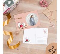 Wanapix | Carte de Noël Personnalisée | Carte Postale avec Photo et Texte | Carte de Voeux Noël | 15 x 10 cm | 1 unité | Cadeaux de luge