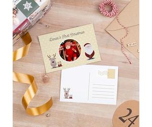 Wanapix | Carte de Noël Personnalisée | Carte Postale avec Photo et Texte | Carte de Voeux Noël | 15 x 10 cm | 1 unité | 1 unité | Bébé