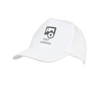 Wanapix | Casquette Personnalisée Trucker pour Adulte | Couleur Blanche | Visière Courbée | Personnalisez avec Logo, Photos, Textes | Casquette Trucker à Cinq Pans | Fermeture Snapback