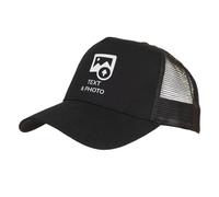 Wanapix | Casquette Personnalisée Trucker pour Adulte | Couleur Noire | Visière Courbée | Personnalisez avec Logo, Photos, Textes | Casquette Trucker à Cinq Pans | Fermeture Snapback