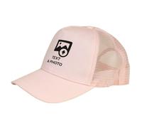 Wanapix | Casquette Personnalisée Trucker pour Adulte | Couleur Rose | Visière Courbée | Personnalisez avec Logo, Photos, Textes | Casquette Trucker à Cinq Pans | Fermeture Snapback