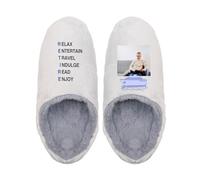 Wanapix | Chaussons Personnalisés | Personnalisez avec Photo et Texte | Taille 42-44 | Pantoufles Unisexes | Relax