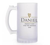 Wanapix | Chopes à Bière Opaques | Personnalisez avec Nom | Verre Givré | 500 ml | Passe au Lave-vaisselle | Beer