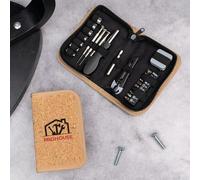 Wanapix | Coffret à outils personnalisé | Étui en Liège | Coffret Personnalisé avec Photo et Texte | Compris des outils tels que le Tournevis de Précision | 100% Personnalisé