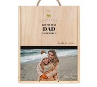 Wanapix | Coffret Vin en Bois Personnalisé | Cadeau Papa | Caisse Bois Vin | Coffret Cadeau Vin | Triple - 29x38 x10,5 cm | Bouteille non incluse | Fête des Pères