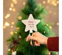 Wanapix | Étoile de Sapin de Noël Personnalisée | Bois | Étoile Pointes Arbre de Noël | Topper Star Treetop | Decoration | 11x16 cm | Noël Christmas Branch