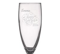 Wanapix | Flûtes à Champagne Personnalisés | Coupes de Champagne avec Gravure | Fêtes/Anniversaire/New Year| Verres à Champagne | Verre 20cl | Happy New Year