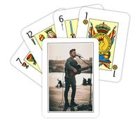 Wanapix | Jeu de Cartes Personnalisé | Espagnol | Jeu de Cartes avec Votre Photo sur Un Côté | Jeu de 48 Cartes avec Épées, Ors, Coupes et Bâtons | Cadre Basique