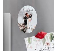 Wanapix | Magnet Flexible Personnalisé Ovale 5x3,3 cm | Aimants Flexibles Personnalisés avec Photo | Aimants pour Réfrigérateur | Concevez avec Image, Logo ou Texte | Haute Durabilité