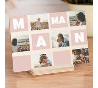 Wanapix | Maman Carte en Bois Personnalisé | Cadeau Fete des Meres | Anniversaire Maman | Cadeau Original | 18x13cm | Letter