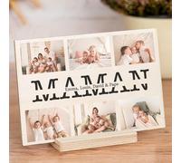 Wanapix | Maman Carte en Bois Personnalisé | Cadeau Fete des Meres | Anniversaire Maman | Cadeau Original | 18x13cm | Mamman