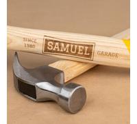 Wanapix | Marteau personnalisé avec Nom + Boîte cadeau | Cadeau Original | Fête des pères | Gravé avec Vom/Date/Profession | Cadeau Spécial Anniversaire Père | Cadeau personnalisé