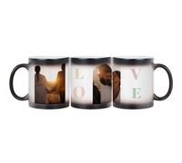 Wanapix | Mug Magique Personnalisé |Tasse avec Photo | Cadeaux Saint-Valentin | Idee Cadeau Original Couple | 325ml | Collage Love