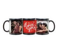 Wanapix | Mug Magique Personnalisé |Tasse avec Photo | Cadeaux Saint-Valentin | Idee Cadeau Original Couple | 325ml | Love Collage