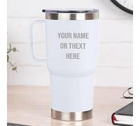 Wanapix | Mug Thermique Double Couche Personnalisé | Capacité 600 ml | Couleur Blanc | Conserve le Froid et le Chaud pendant des Heures | Personnalisation par Gravure de textes | 100% Personnalisé