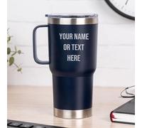 Wanapix | Mug Thermique Double Couche Personnalisé | Capacité 600 ml | Couleur Bleu | Conserve le Froid et le Chaud pendant des Heures | Personnalisation par Gravure de textes | 100% Personnalisé