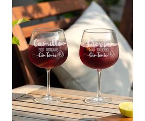 Wanapix | Pack 2 Verres GinTonic/Cockatil Personnalisable| Boit Toujours