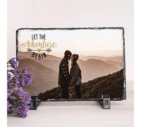 Wanapix | Photo sur Ardoise | Plaque Cadre Photo Personnalisé | Cadeau Saint Valentin | Cadeau original | 14x9cm | 100% Personnalisé