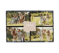 Wanapix | Photo sur Ardoise | Plaque Cadre Photo Personnalisé | Cadeau Saint Valentin | Cadeau original | 19x14cm | Smile
