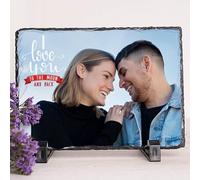 Wanapix | Photo sur Ardoise | Plaque Cadre Photo Personnalisé | Cadeau Saint Valentin | Cadeau original | 19x14cm | 100% Personnalisé
