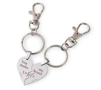 Wanapix | Porte-clés Métallique Personnalisé avec Photo et Textes | Gravure Laser | Différentes Formes Disponibles | Porte-clés en Acier avec Gravure sur 1 face ou 2 faces | Cadeau Très Original