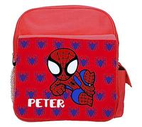 Wanapix | Sac à Dos Enfant Personnalisé | Mini Backpack pour Enfants avec Nom | École/Maternelle | Enfant Garçon Fille 3 4 5 Ans | Rouge | Spider Hero