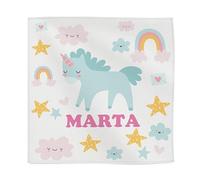 Wanapix | Serviettes de Table en Tissu Personnalisées avec Nom | pour Enfants | Rentrée Scolaire | Crèche/Maternelle/Petite Section/École | 45x45 cm | Licorne