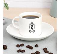 Wanapix | Set à Café Espresso Personnalisé | Céramique Personnalisée | 100ml | Compatible lave-vaisselle | Jane Austen