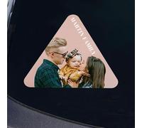 Wanapix | Sticker Personnalisé Voitur | Triangle 15x13cm | 100% Personnalisé