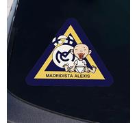 Wanapix | Sticker Personnalisé Voitur | Triangle 15x13cm | Fan du Real Madrid