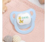 Wanapix | Sucettes bébé personnalisées | Tétines en silicone pour nouveau-nés | 0-6 mois | Sucettes anatomiques sans BPA ni phtalates | Girafe