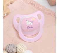Wanapix | Sucettes bébé personnalisées | Tétines en silicone pour nouveau-nés | 0-6 mois | Sucettes anatomiques sans BPA ni phtalates | Licorne