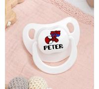 Wanapix | Sucettes bébé personnalisées | Tétines en silicone pour nouveau-nés | 0-6 mois | Sucettes anatomiques sans BPA ni phtalates | Spider