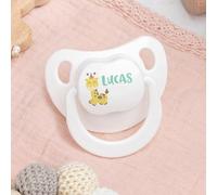 Wanapix | Sucettes bébé personnalisées | Tétines en silicone pour nouveau-nés | 0-6 mois | Sucettes anatomiques sans BPA ni phtalates | Girafe