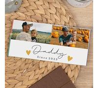Wanapix | Tablette de Chocolat Personnalisée | Cadeau Original Fête des Pères | 9x18 cm | 80gr Chocolat au Lait | Daddy