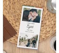 Wanapix | Tablette de Chocolat Personnalisée | Cadeau Original Saint Valentin/Anniversaire | 80gr | Chocolat au Lait | I only have eyes for you