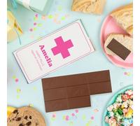 Wanapix | Tablette de Chocolat Personnalisée | Tablette Personnalisée | 80gr | Chocolat au Lait | First Aid Kit