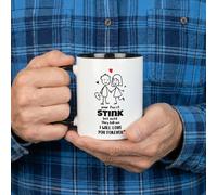 Wanapix | Tasse Céramique Saint Valentin | Cadeau pour Partenaire | Fête des Amoureux | 325 ml | Your farts stink, but until they kill me, I will love you forever