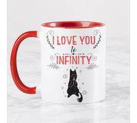 Wanapix | Tasse Céramique Saint Valentin | Cadeau pour Partenaire | Fête des Amoureux | Tasse pour Boissons Chaudes | 325 ml | I love you to infinity