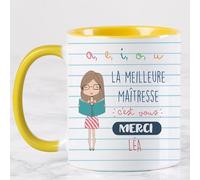 Wanapix | Tasse Personnalisée Enseignants | Cadeau Personnalisé Maitresse/Professeur d'Ecole | Merci Maitresse | Maîtresse