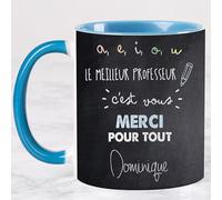 Wanapix | Tasse Personnalisée Enseignants | Cadeau Personnalisé Maitresse/Professeur d'Ecole | Merci Maitresse | Tableau noir